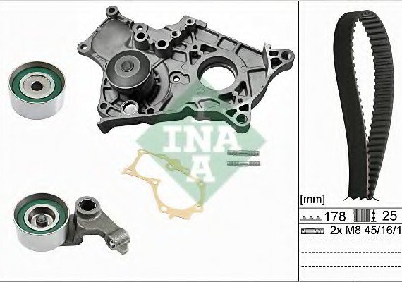 530042230 INA (Germany) Ременной комплект ГРМ с помпой 530042230 INA