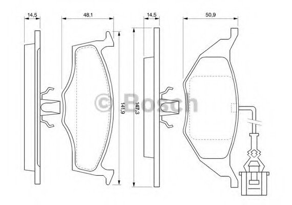 0986424632 BOSCH Тормозные колодки дисковые 0986424632 BOSCH