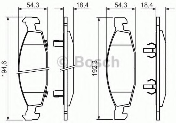 0986424666 BOSCH Гальмівні колодки дискові BOSCH