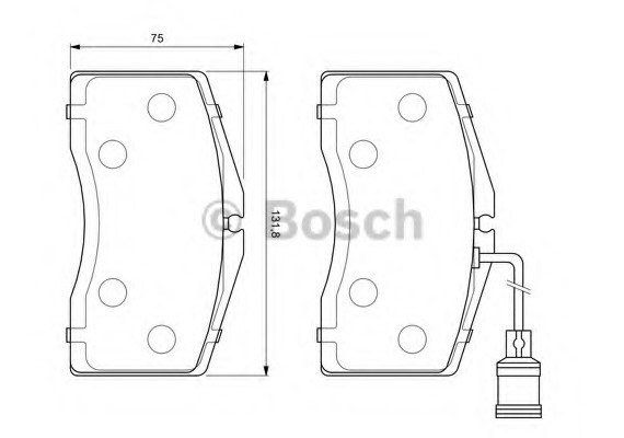 0986424664 BOSCH Гальмівні колодки дискові 0986424664 BOSCH