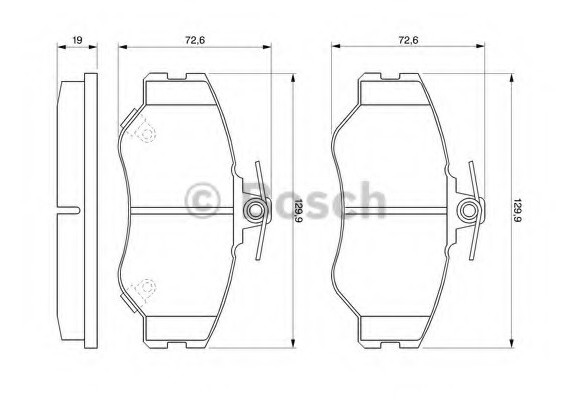 Тормозные колодки дисковые 0986424368 BOSCH
