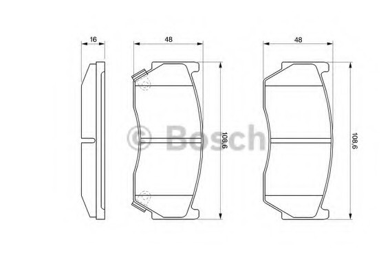0986424369 BOSCH Тормозные колодки дисковые 0986424369 BOSCH