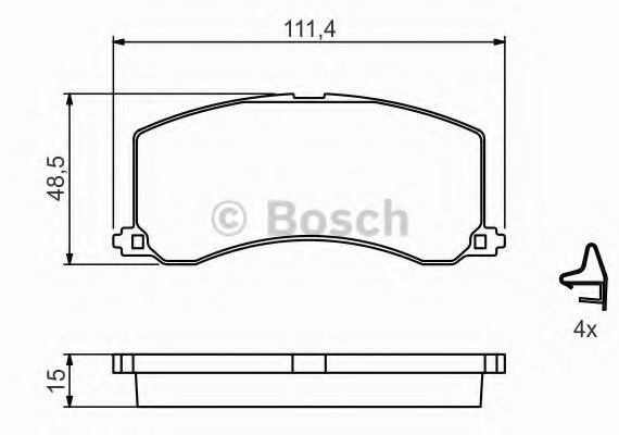 Фото тормозные колодки дисковые 0986424465 BOSCH 0986424465 BOSCH 0986424465 BOSCH Тормозные колодки дисковые 0986424465 BOSCH