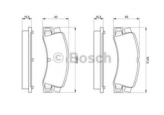 0986424383 BOSCH Гальмівні колодки дискові BOSCH