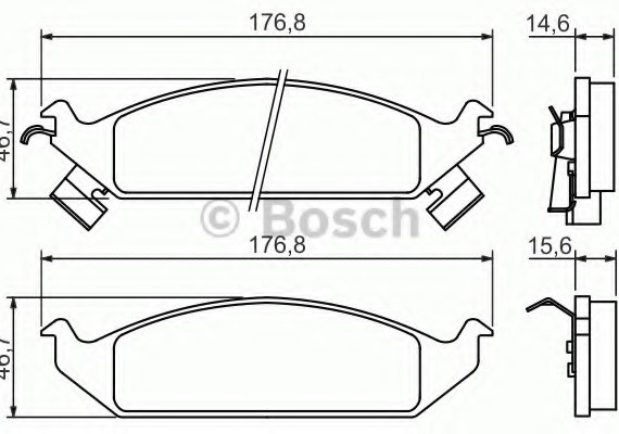 Тормозные колодки дисковые 0986494313 BOSCH
