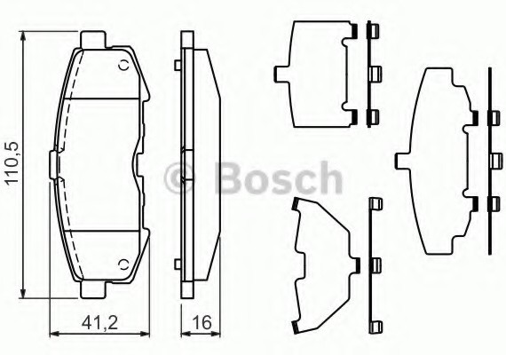 0986494319 BOSCH Гальмівні колодки дискові Гальмівні колодки дискові