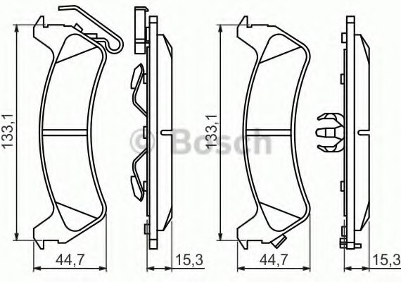 0986494348 BOSCH Гальмівні колодки дискові 0986494348 BOSCH
