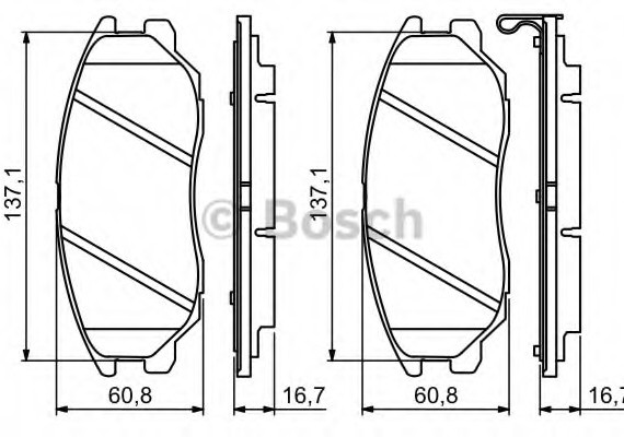 0986494347 BOSCH Тормозные колодки дисковые 0986494347 BOSCH