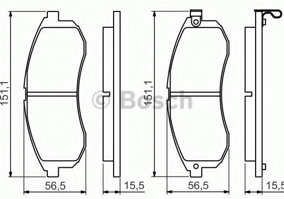 0986494362 BOSCH Гальмівні колодки дискові BOSCH