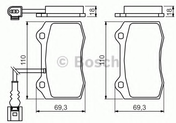 0986494367 BOSCH Тормозные колодки дисковые 0986494367 BOSCH