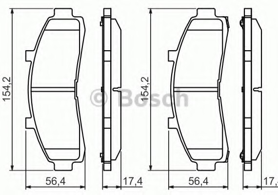0986424656 BOSCH Тормозные колодки дисковые 0986424656 BOSCH