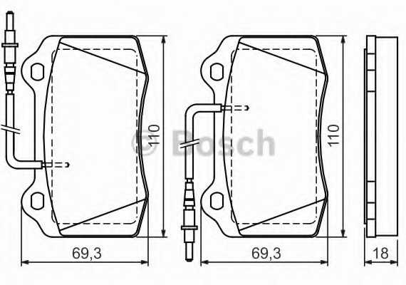 Тормозные колодки дисковые 0986424658 BOSCH