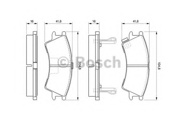 Тормозные колодки дисковые 0986424575 BOSCH