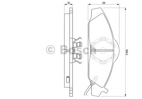 0986424551 BOSCH Гальмівні колодки дискові Гальмівні колодки дискові