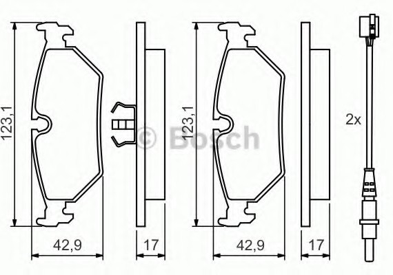 0986424027 BOSCH Тормозные колодки дисковые 0986424027 BOSCH