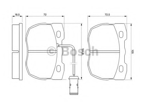 0986424287 BOSCH Гальмівні колодки дискові 0986424287 BOSCH