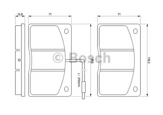 0986460932 BOSCH Тормозные колодки дисковые 0986460932 BOSCH