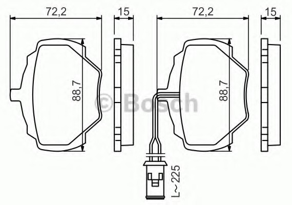 0986424267 BOSCH Тормозные колодки дисковые 0986424267 BOSCH