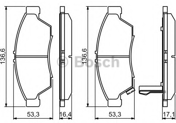 0986494238 BOSCH Тормозные колодки дисковые 0986494238 BOSCH