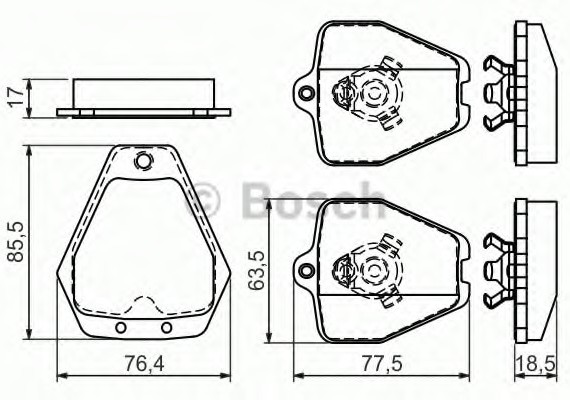 0986494215 BOSCH Тормозные колодки дисковые 0986494215 BOSCH