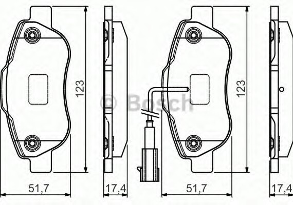 0986495097 BOSCH Тормозные колодки дисковые 0986495097 BOSCH