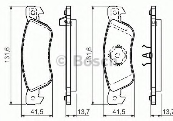 Тормозные колодки дисковые 0986424262 BOSCH