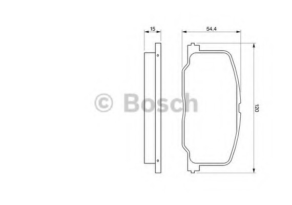 Тормозные колодки дисковые 0986493720 BOSCH