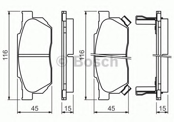 0986490440 BOSCH Тормозные колодки дисковые 0986490440 BOSCH