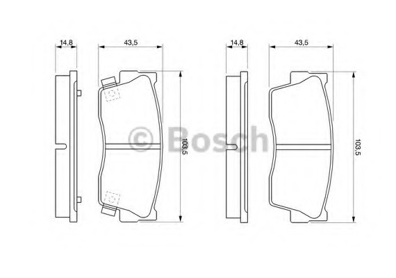 Тормозные колодки дисковые 0986461750 BOSCH