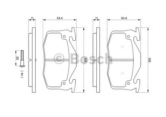 0986461149 BOSCH Тормозные колодки дисковые 0986461149 BOSCH