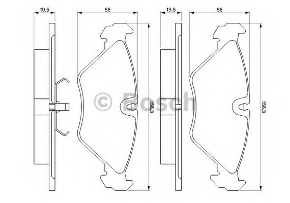 0986461766 BOSCH Тормозные колодки дисковые 0986461766 BOSCH