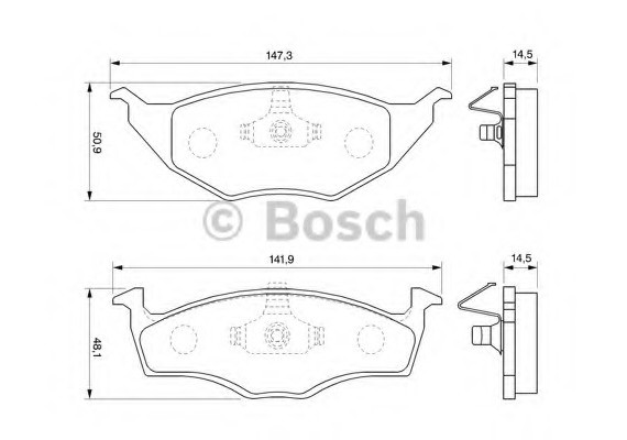 Тормозные колодки дисковые 0986424502 BOSCH