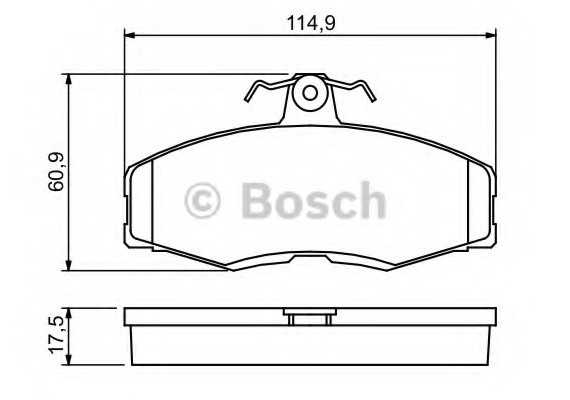 0986468613 BOSCH Тормозные колодки дисковые 0986468613 BOSCH