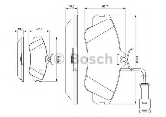 Тормозные колодки дисковые 0986461115 BOSCH