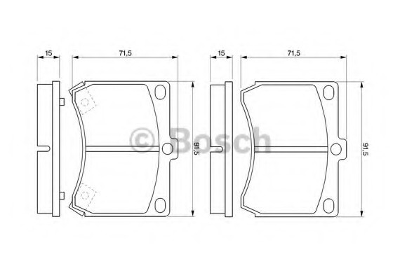 0986460974 BOSCH Тормозные колодки дисковые 0986460974 BOSCH