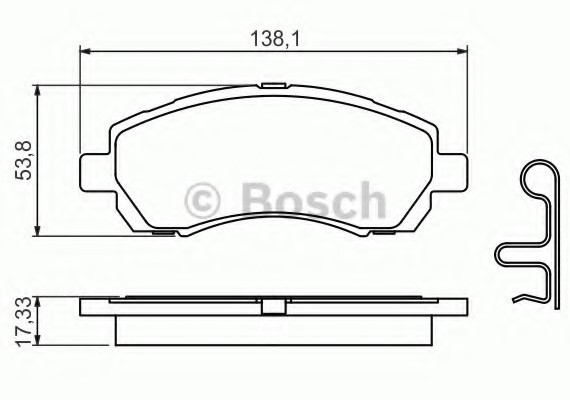 Тормозные колодки дисковые 0986424770 BOSCH