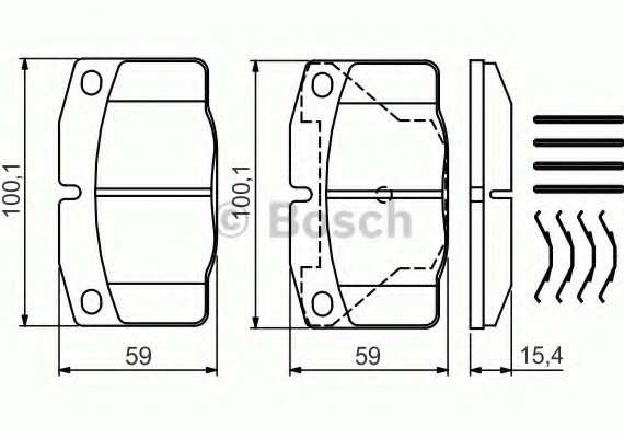 0986469390 BOSCH Тормозные колодки дисковые 0986469390 BOSCH