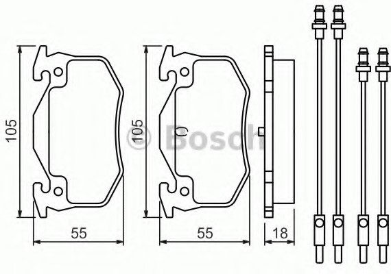 0986466350 BOSCH Тормозные колодки дисковые 0986466350 BOSCH