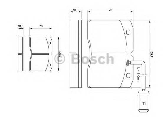 Тормозные колодки дисковые 0986424144 BOSCH