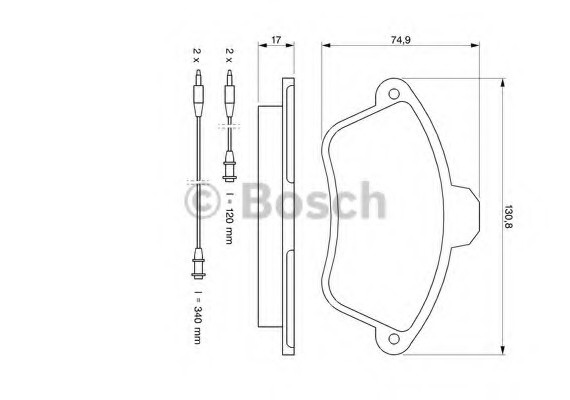0986460951 BOSCH Тормозные колодки дисковые 0986460951 BOSCH