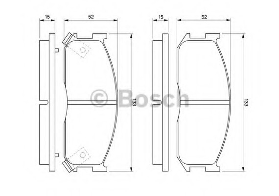 0986460020 BOSCH Тормозные колодки дисковые 0986460020 BOSCH