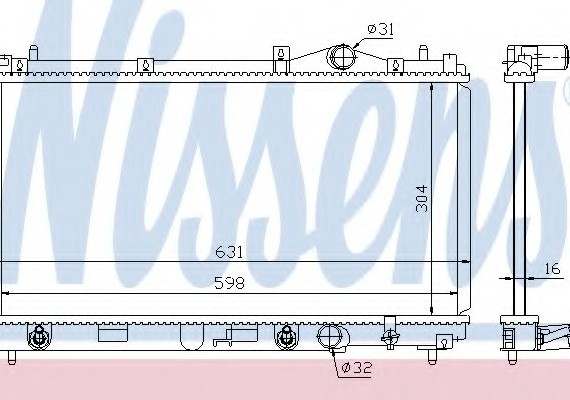 609941 NISSENS (Дания) Радиатор системы охлаждения 609941 NISSENS