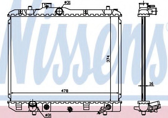 630706 NISSENS (Дания) Радиатор системы охлаждения 630706 NISSENS