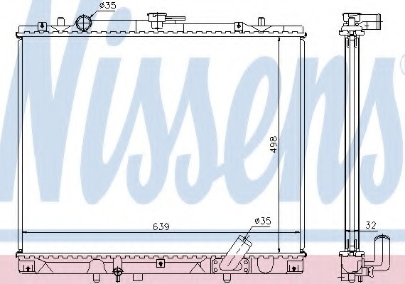 62895A NISSENS (Дания) Радиатор системы охлаждения 62895A NISSENS