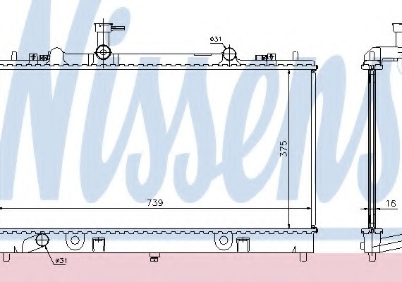 62466A NISSENS (Дания) Радиатор системы охлаждения 62466A NISSENS