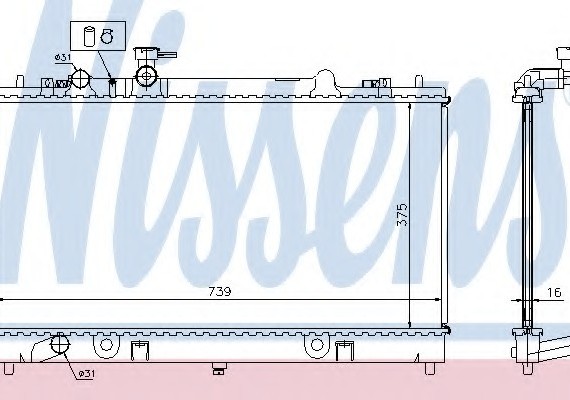 62464A NISSENS (Дания) Радиатор системы охлаждения 62464A NISSENS