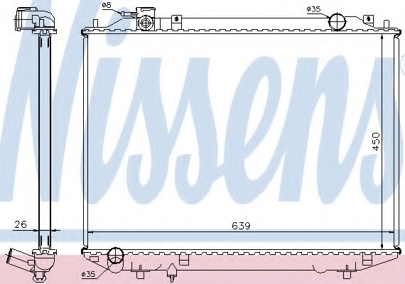 62246A NISSENS (Дания) Радиатор системы охлаждения 62246A NISSENS