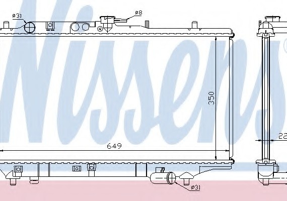 62408A NISSENS (Дания) Радиатор системы охлаждения 62408A NISSENS