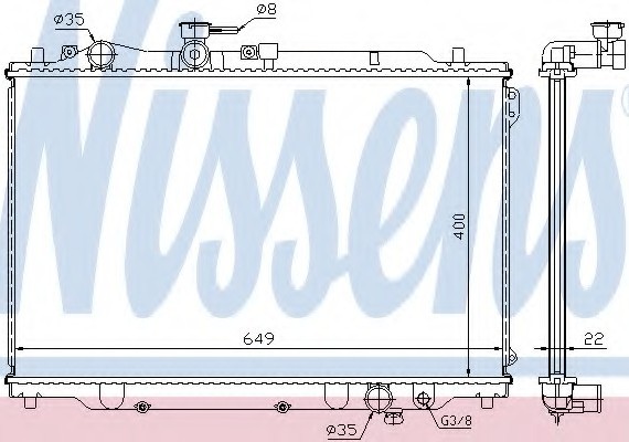 62405A NISSENS (Дания) Радиатор системы охлаждения 62405A NISSENS