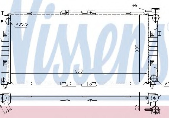 62392A NISSENS (Дания) Радиатор системы охлаждения 62392A NISSENS